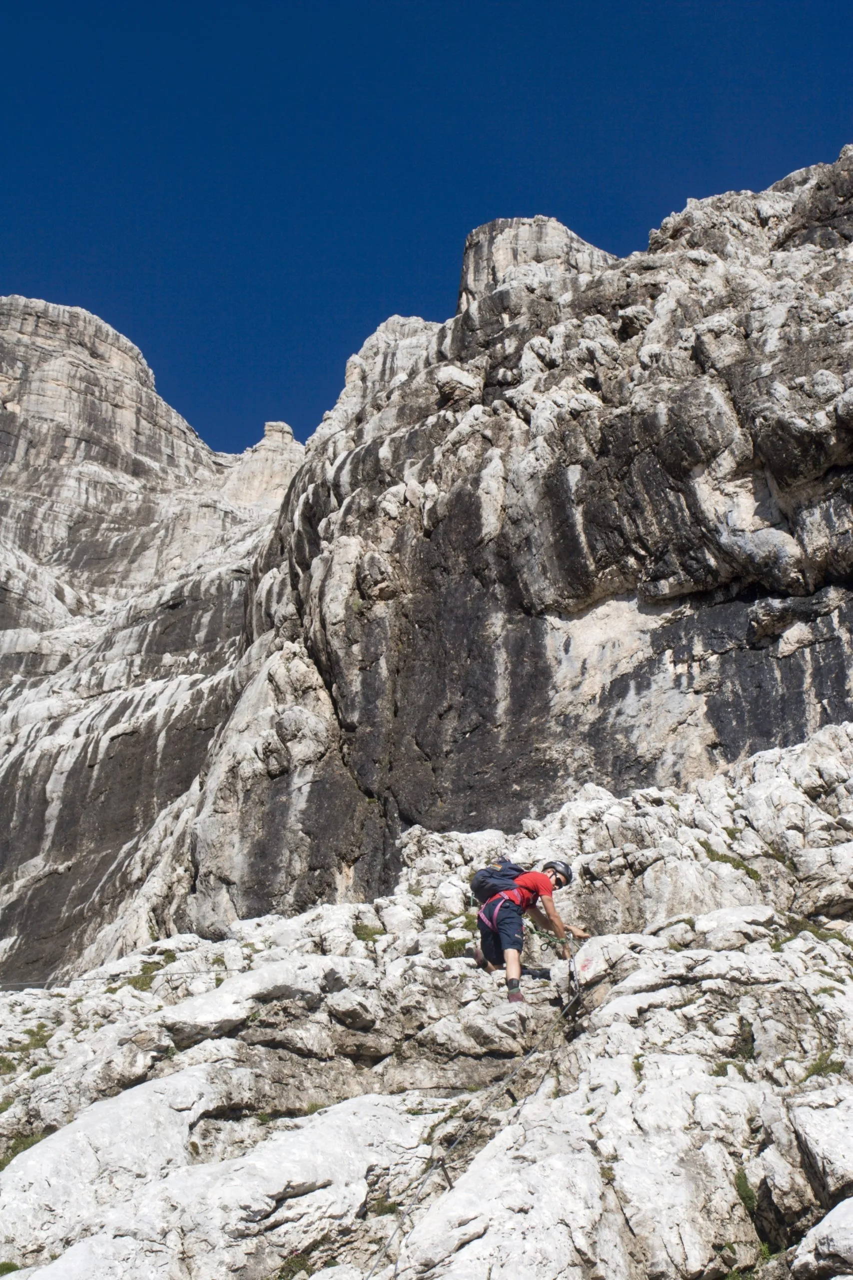 Dolomite - Civetta massif and climber