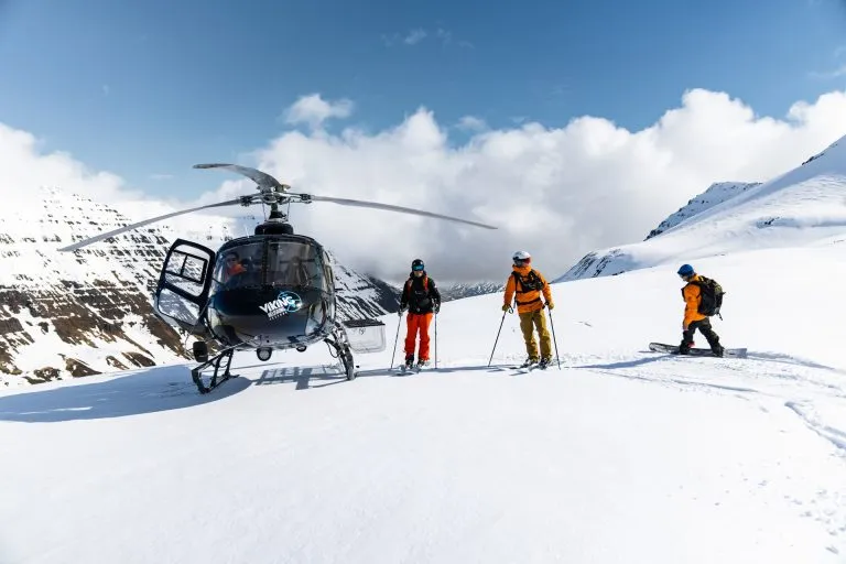 heli skiing mountain adventure